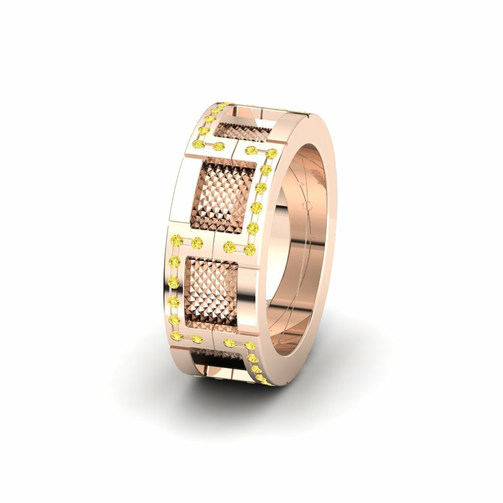 Saphir Jaune Alliance pour femme Glamorous Tender 8 mm