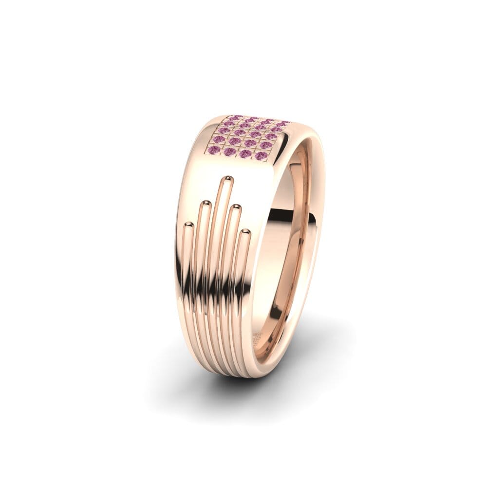 Granate Rhodolite Anillo Boda Mujer Glamorous Treasure 8 mm