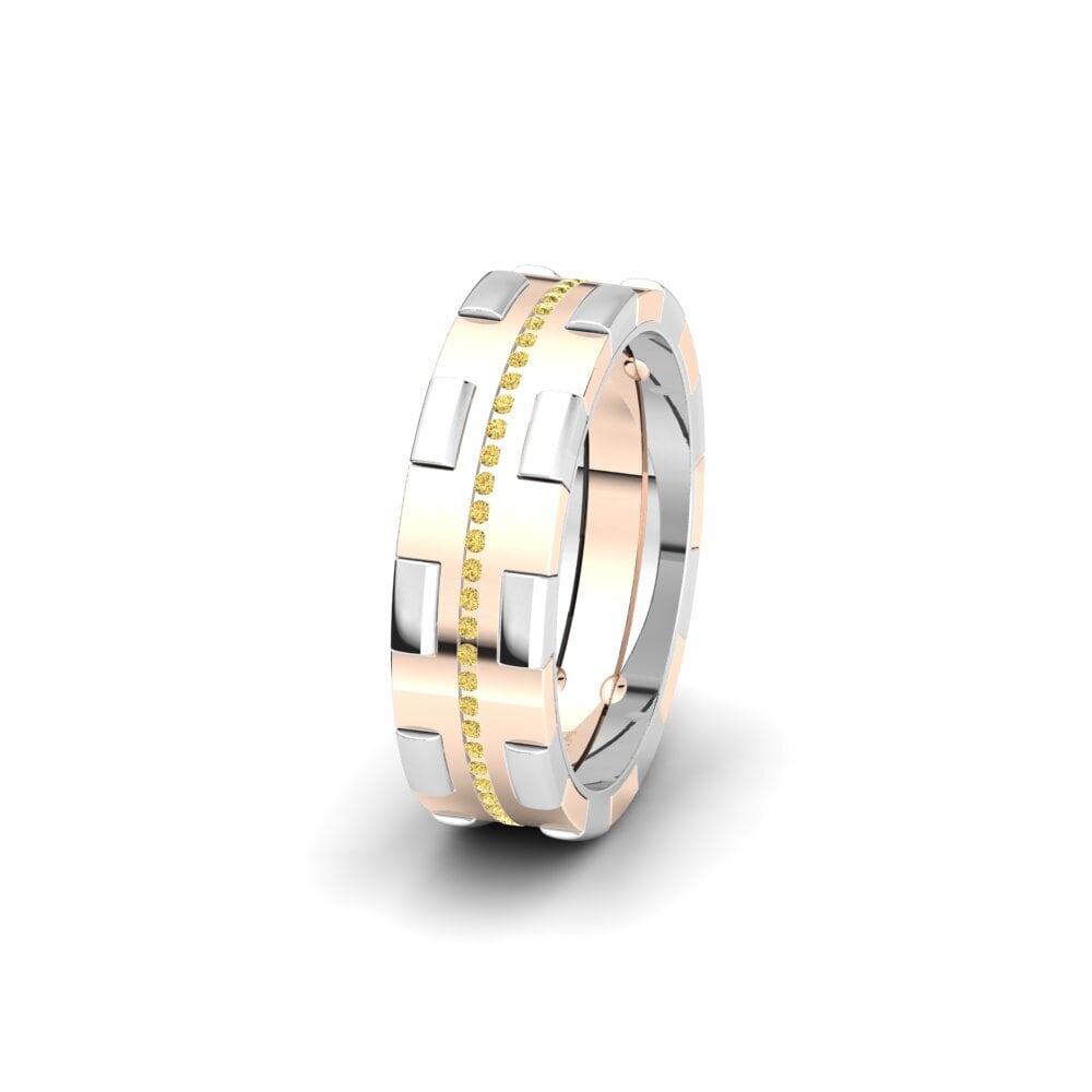 Diamant Jaune Alliance pour femme Glamorous Twink 6 mm