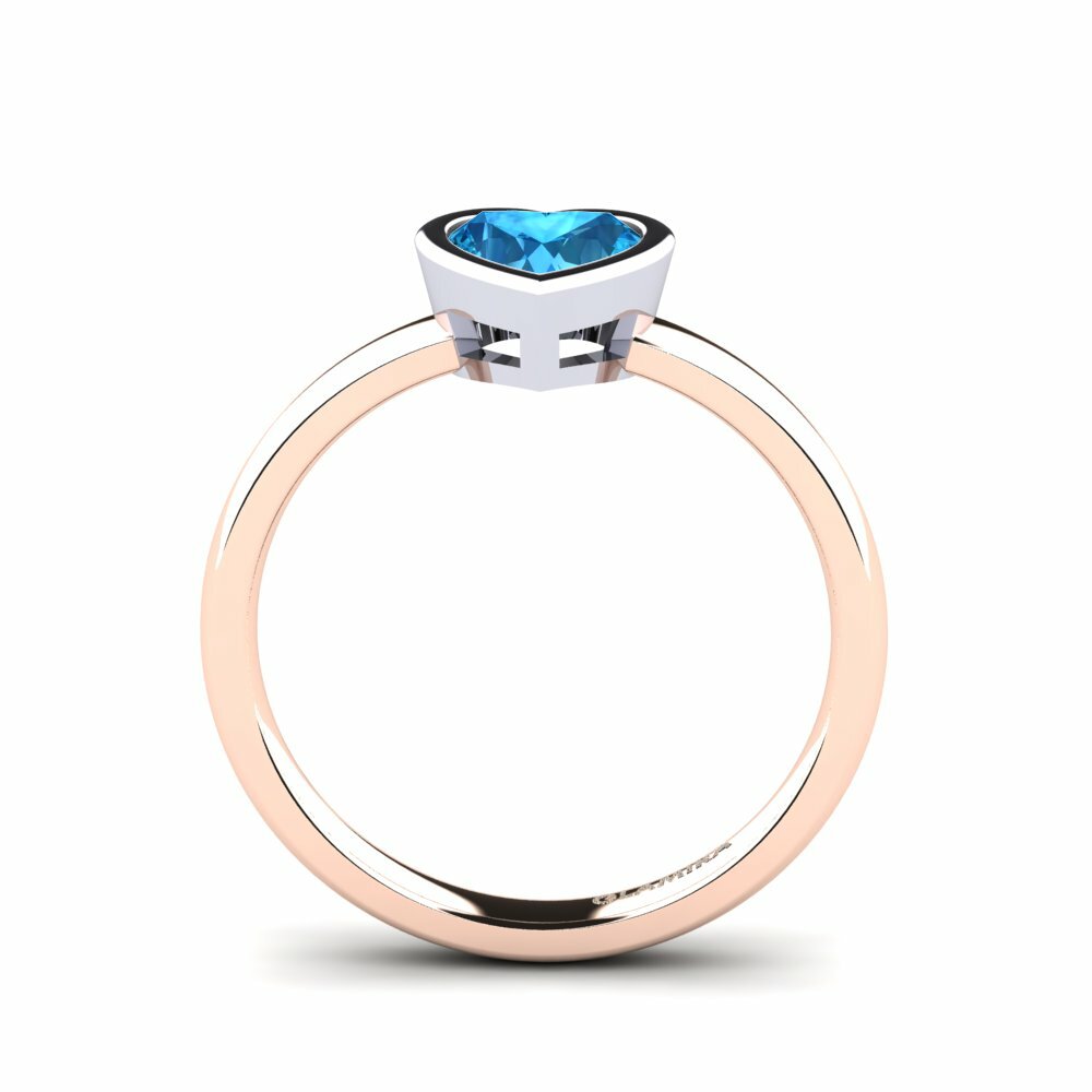 9k Rose & White Gold Engagement Ring Gloria