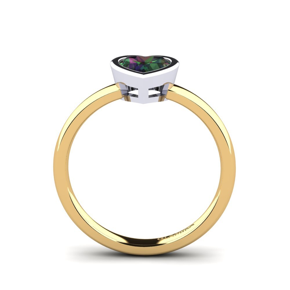 750 Gelb & Weißgold Mystic Topas Verlobungsring Gloria