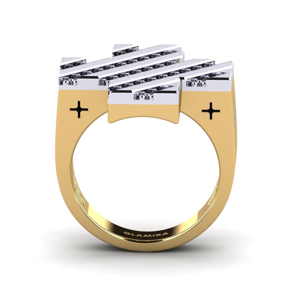375 Gelb & Weißgold Ring Golbat