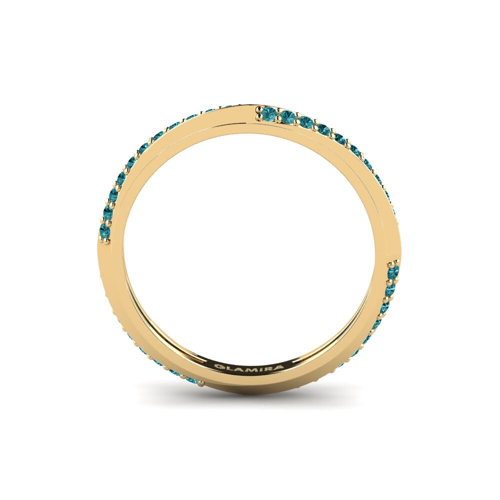 Diamante Azul Anel Golben