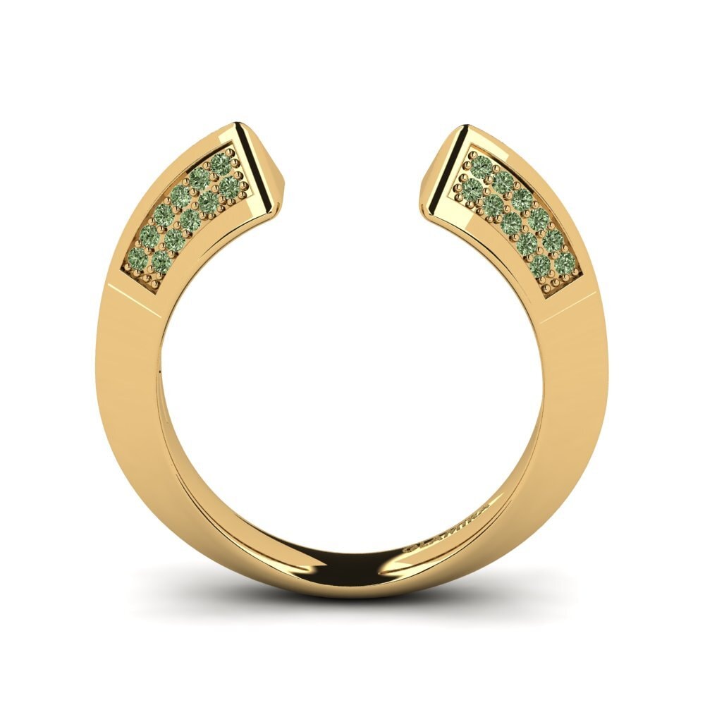Diamante Verde Anillo Golett