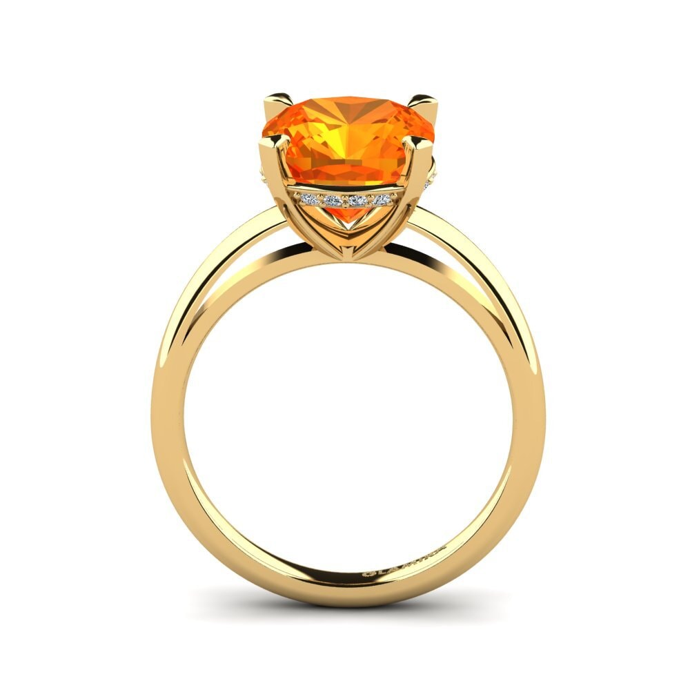 Zafiro Naranja Anillo de compromiso Govinda