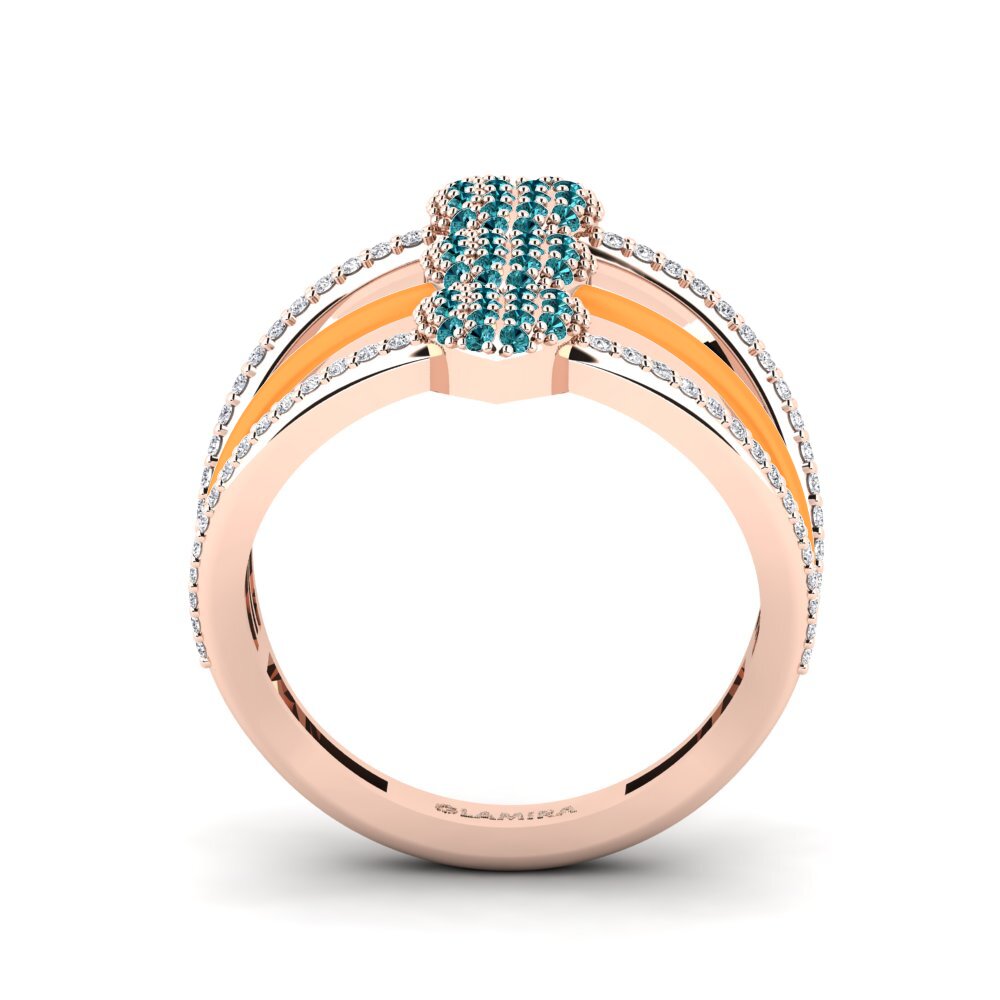 Blauer Diamant Ring Gozoa