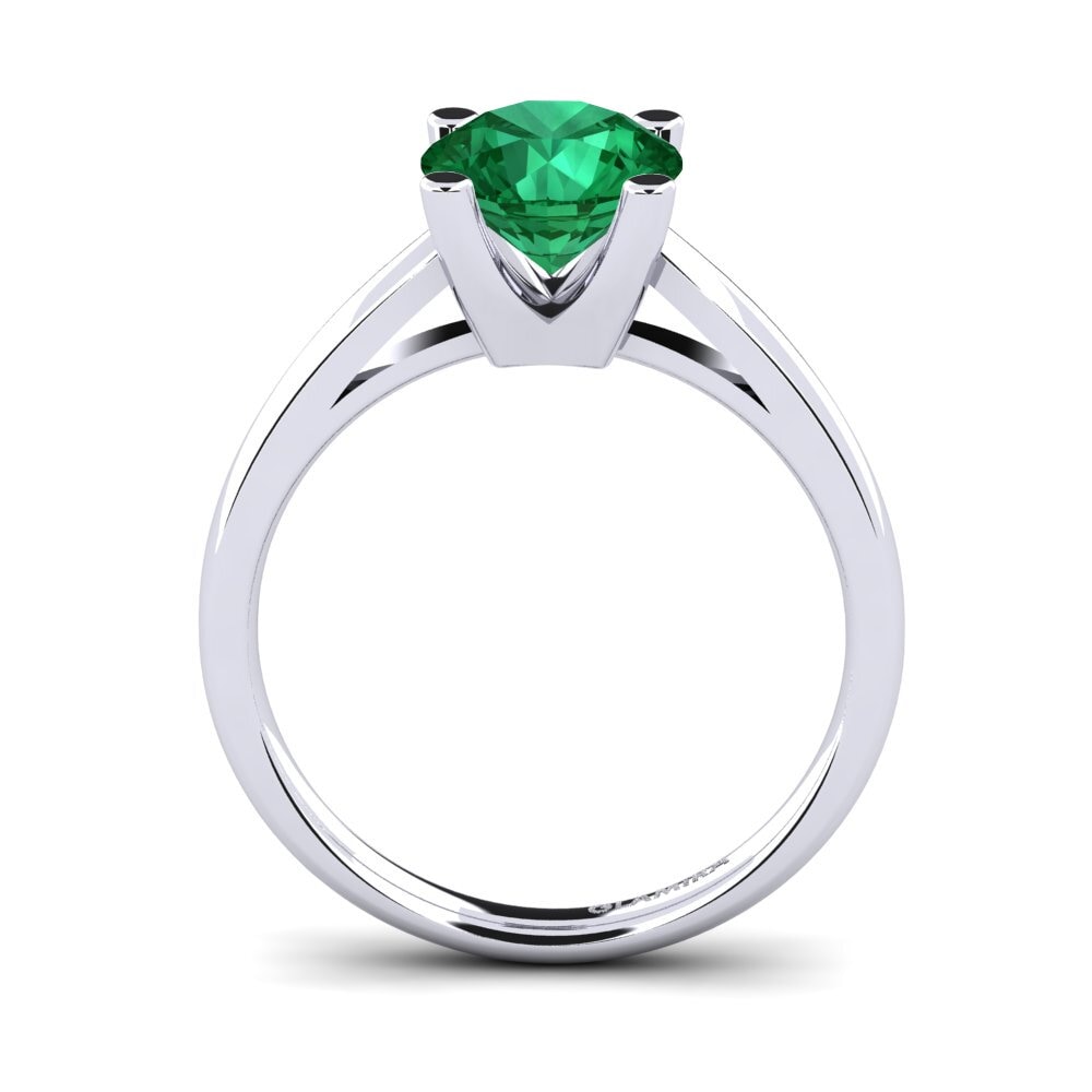 Esmeralda (creada en laboratorio) Anillo de compromiso Grace 2.0crt