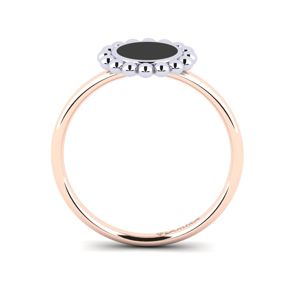 Or Rose& Blanc 14k Bague Gracefuly