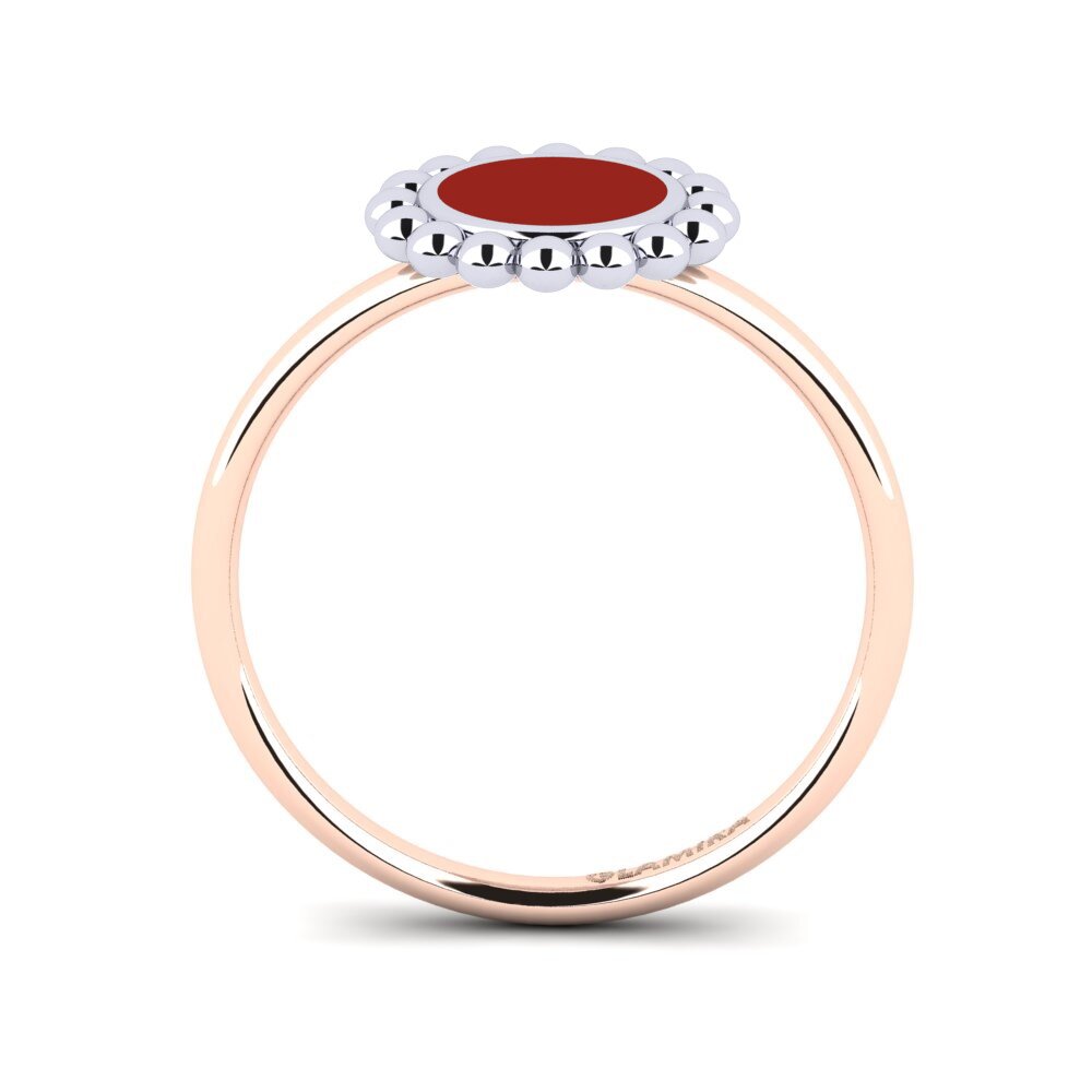 375 Rot & Weißgold Ring Gracefuly
