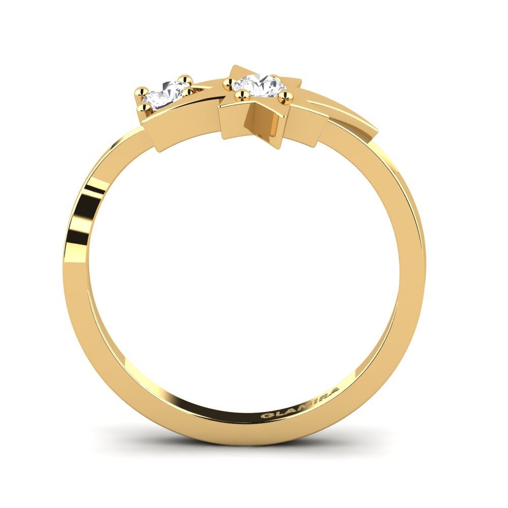Zafiro blanco Anillo Grafias