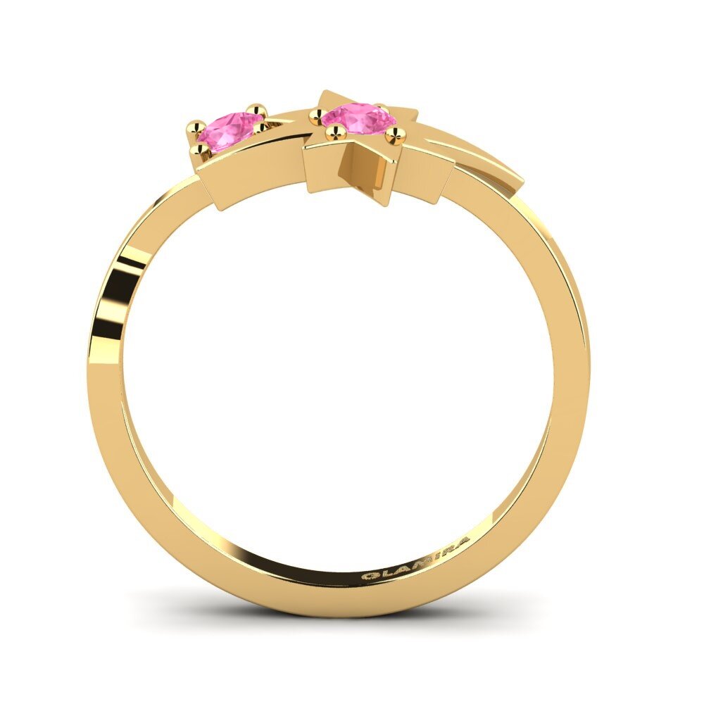 Zafiro Rosado Anillo Grafias