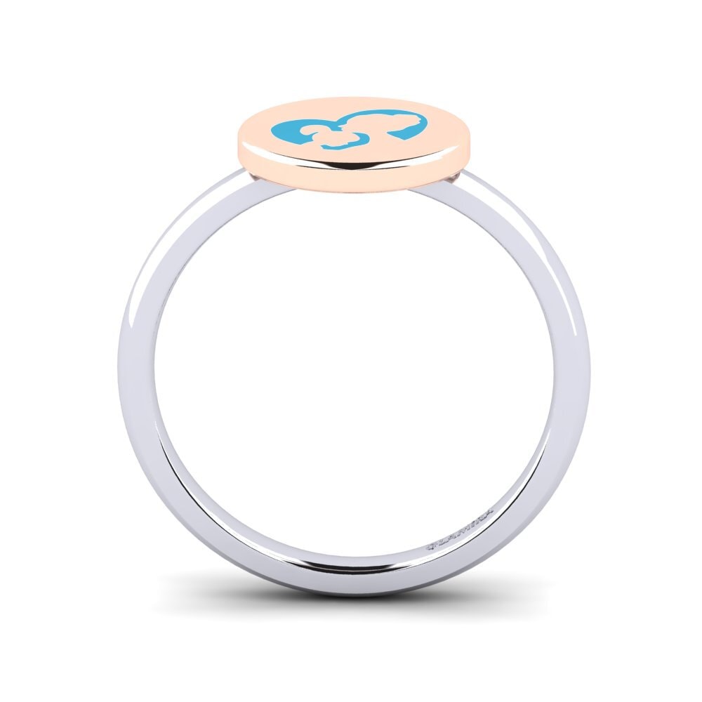 750 Weiß & Rotgold Ring Grant