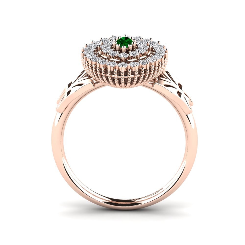 Green Zirconia Engagement Ring Gratiana