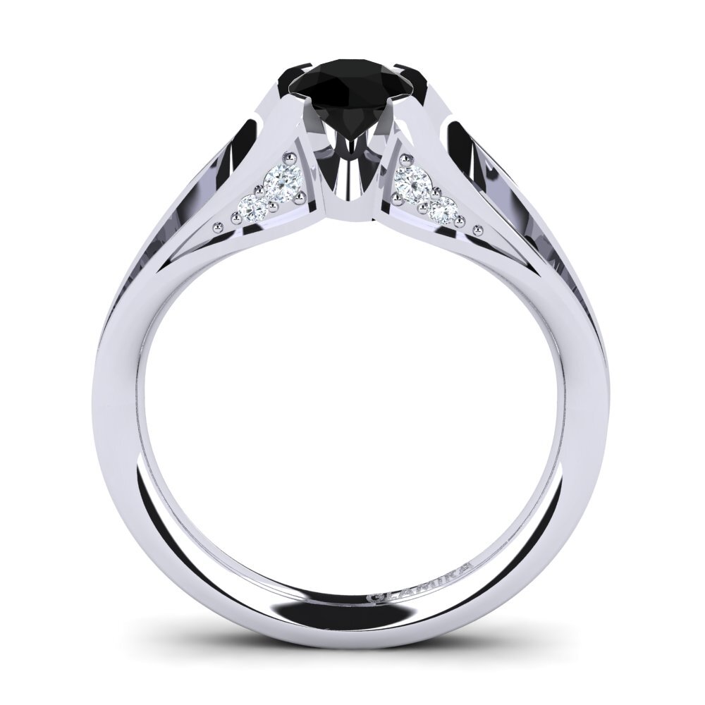 Black Sapphire Engagement Ring Gremory