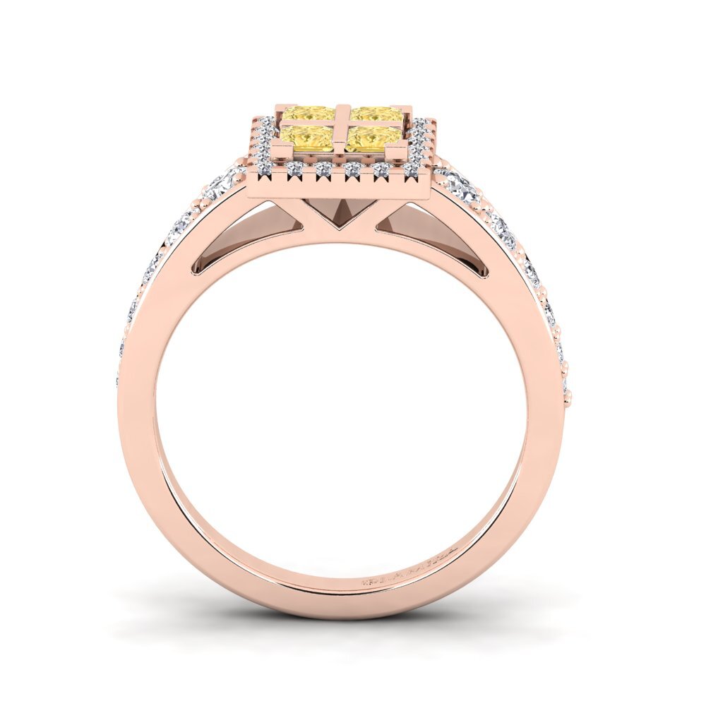 Princess Yellow Diamond Engagement Ring Greta