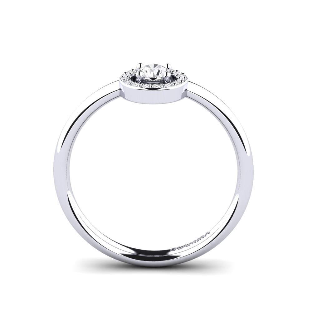 Zafiro blanco Anillo de compromiso Grindle