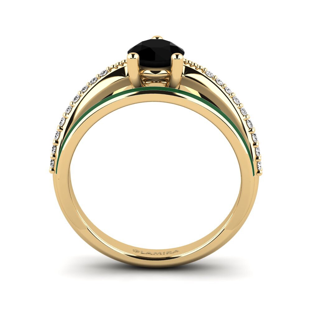 Schwarzer Onyx Ring Gryn