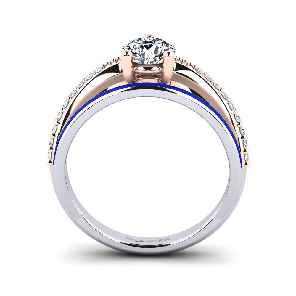 585 Weiß & Rotgold Ring Gryn