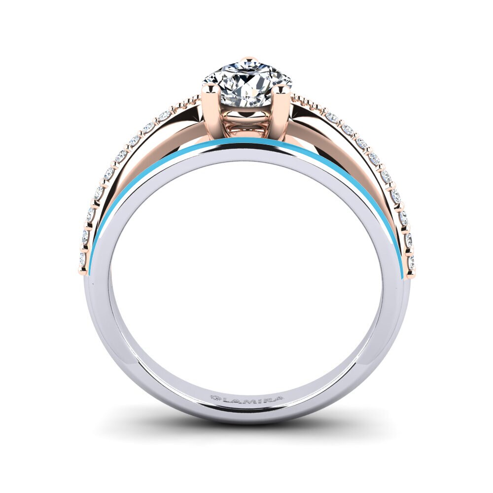 375 Weiß & Rotgold Ring Gryn