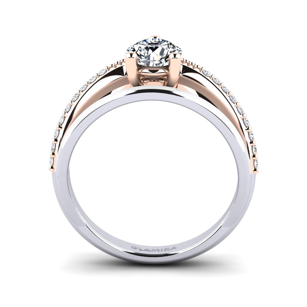 750 Weiß & Rotgold Ring Gryn
