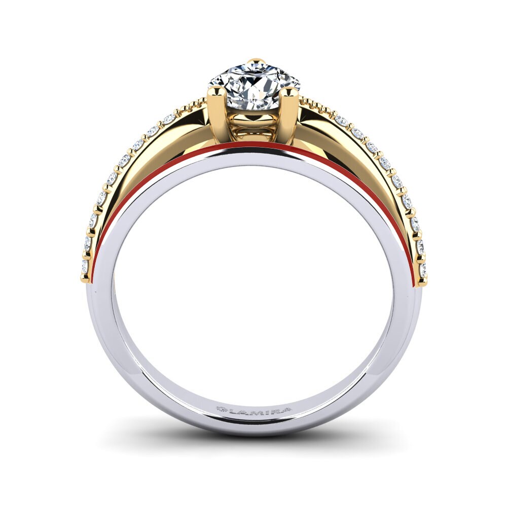 Or Blanc & Jaune 14k Bague Gryn