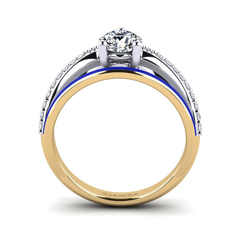 375 Gelb & Weißgold Ring Gryn