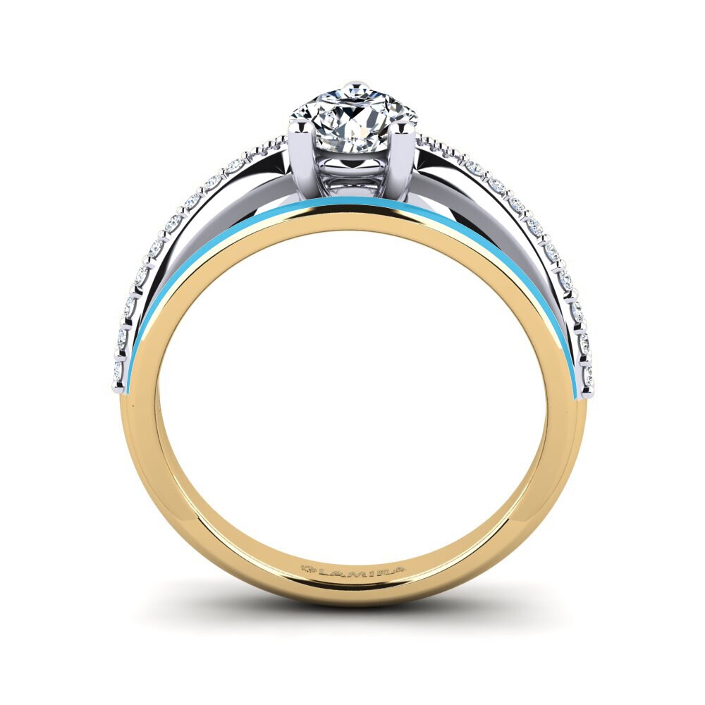 375 Gelb & Weißgold Ring Gryn