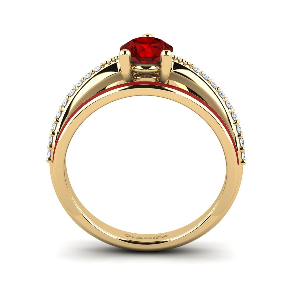 Rubin (im Labor gezüchtet) Ring Gryn