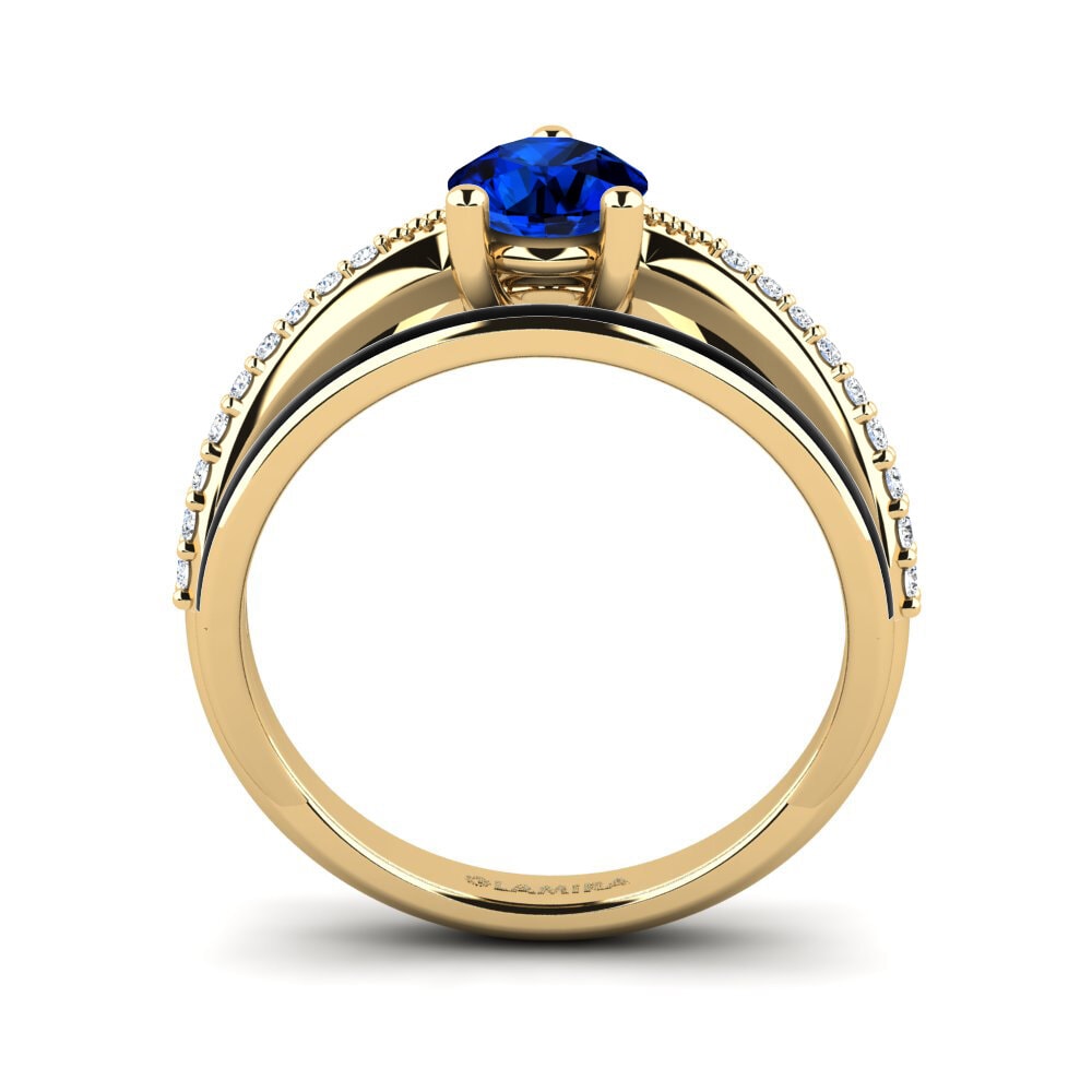 Saphir (im Labor gezüchtet) Ring Gryn
