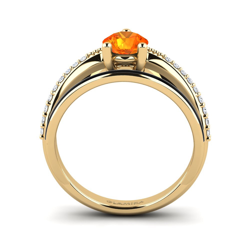 Orangefarbener Saphir Ring Gryn