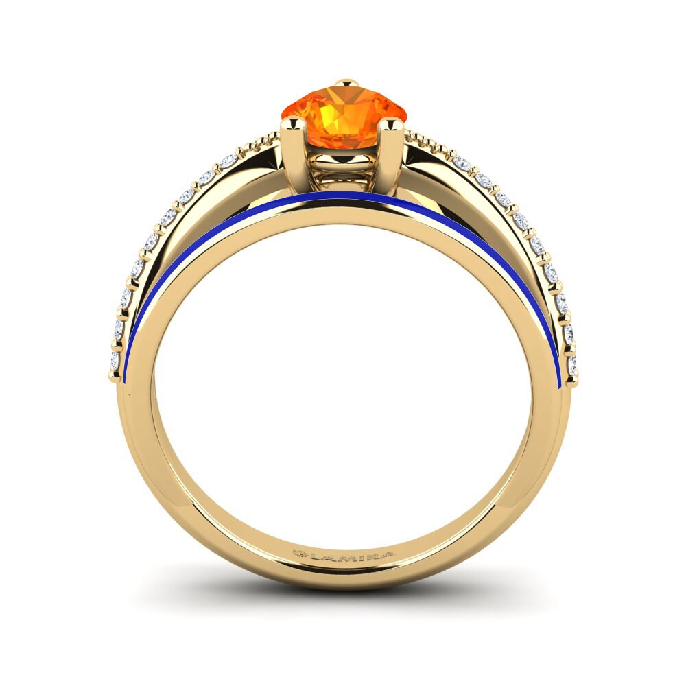 Saphir orange Bague Gryn