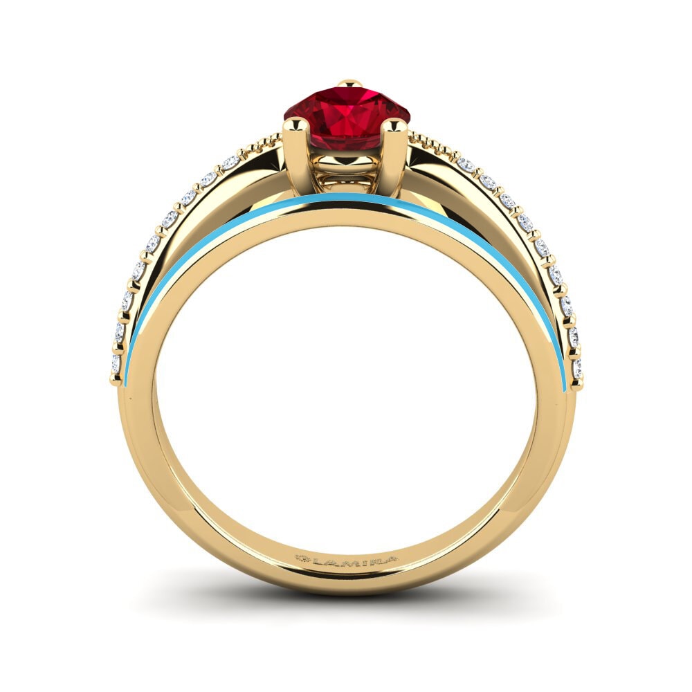 Roter Zirkonia Ring Gryn