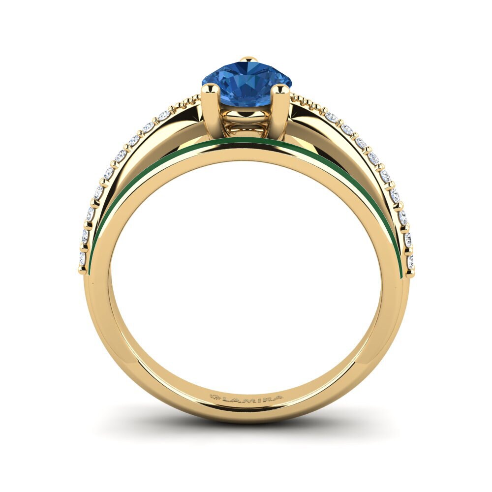 Dunkelblauer Zirkonia Ring Gryn
