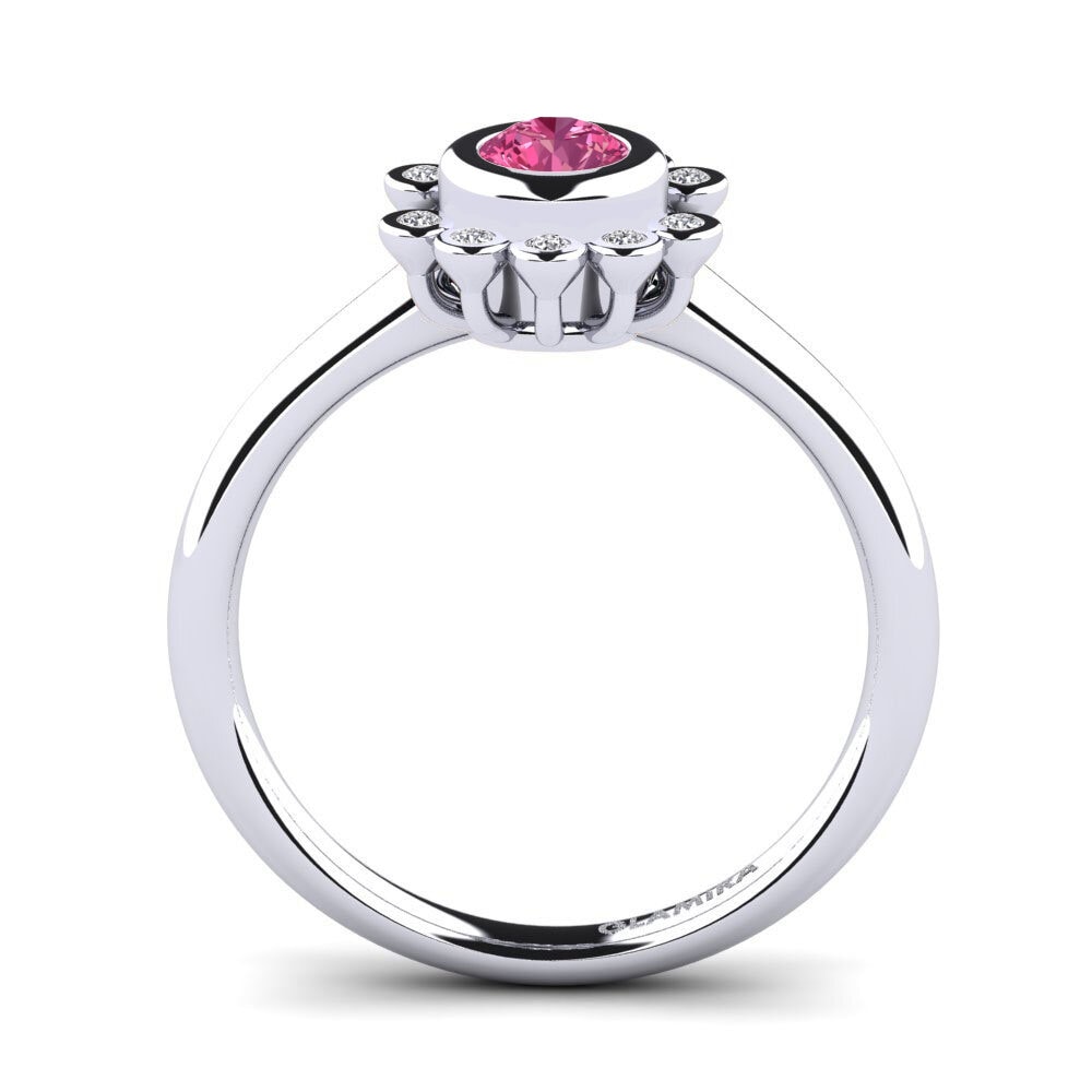 Pink Tourmaline Engagement Ring Guava