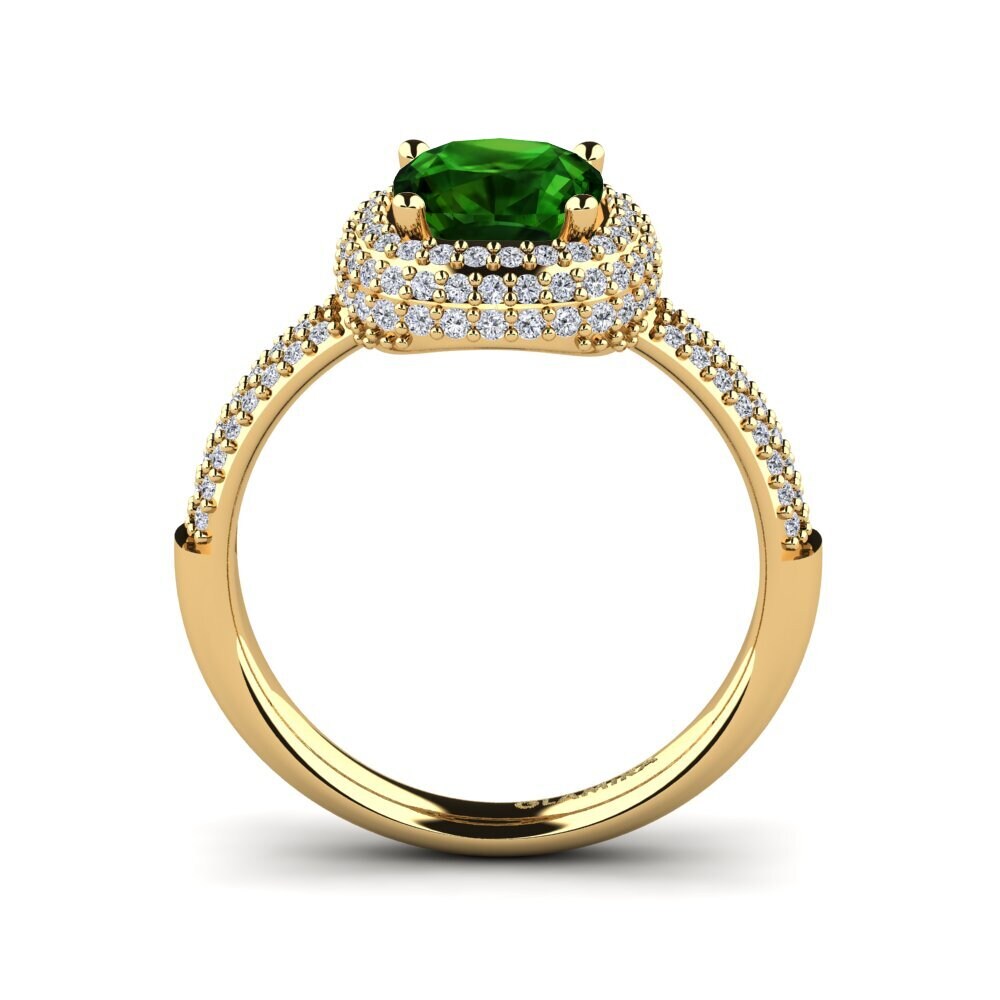 Green Tourmaline Engagement Ring Guendolin