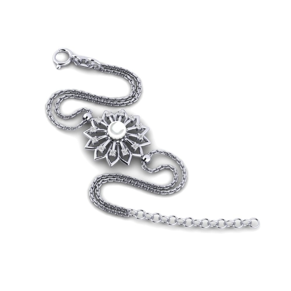 950 Platinum Lab Grown Diamond Women's Bracelet Gunaminar