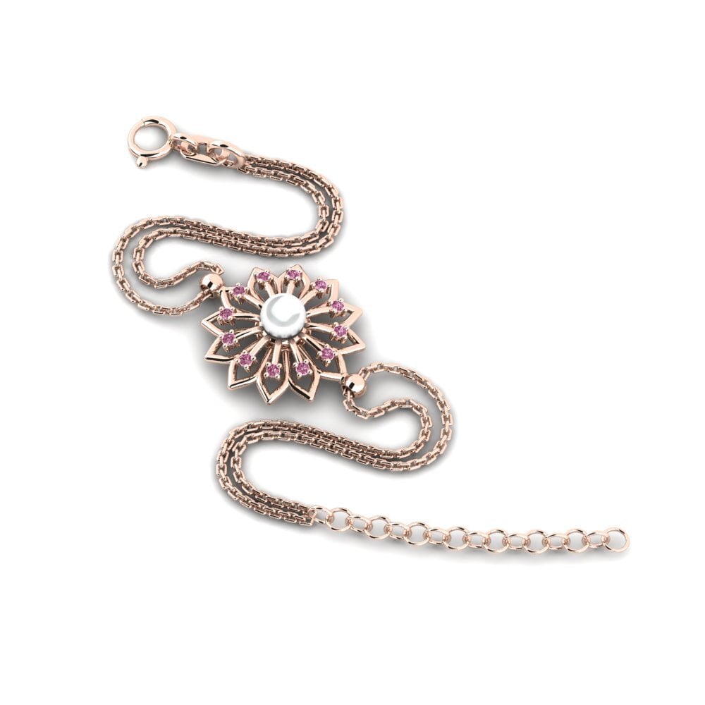 Rotgold 585 Rhodolit-Granat Damen armband Gunaminar