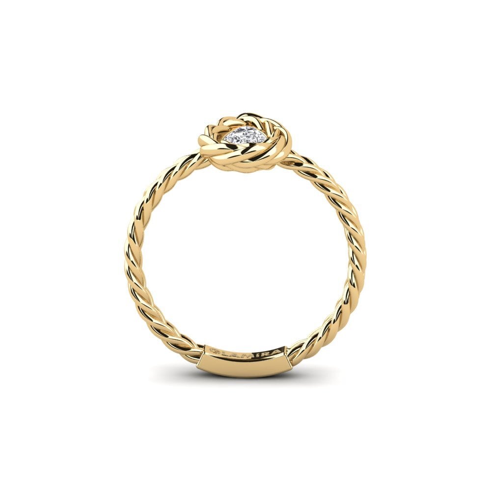 Tropfen Diamant Pinker Ring Gunes