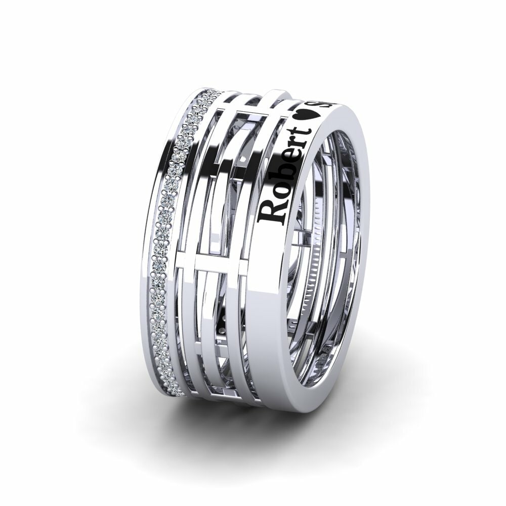 9k White Gold Damenring Splendid Flirt