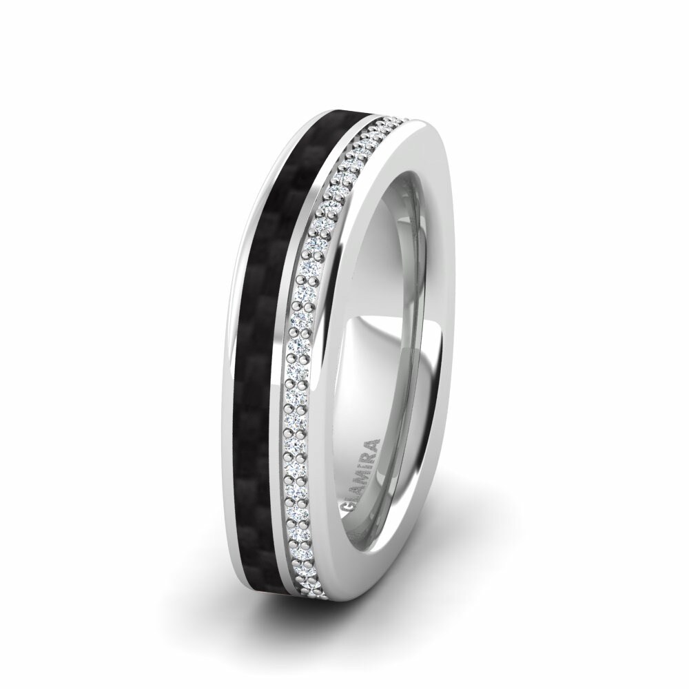 木纹和碳纹 女士结婚戒指