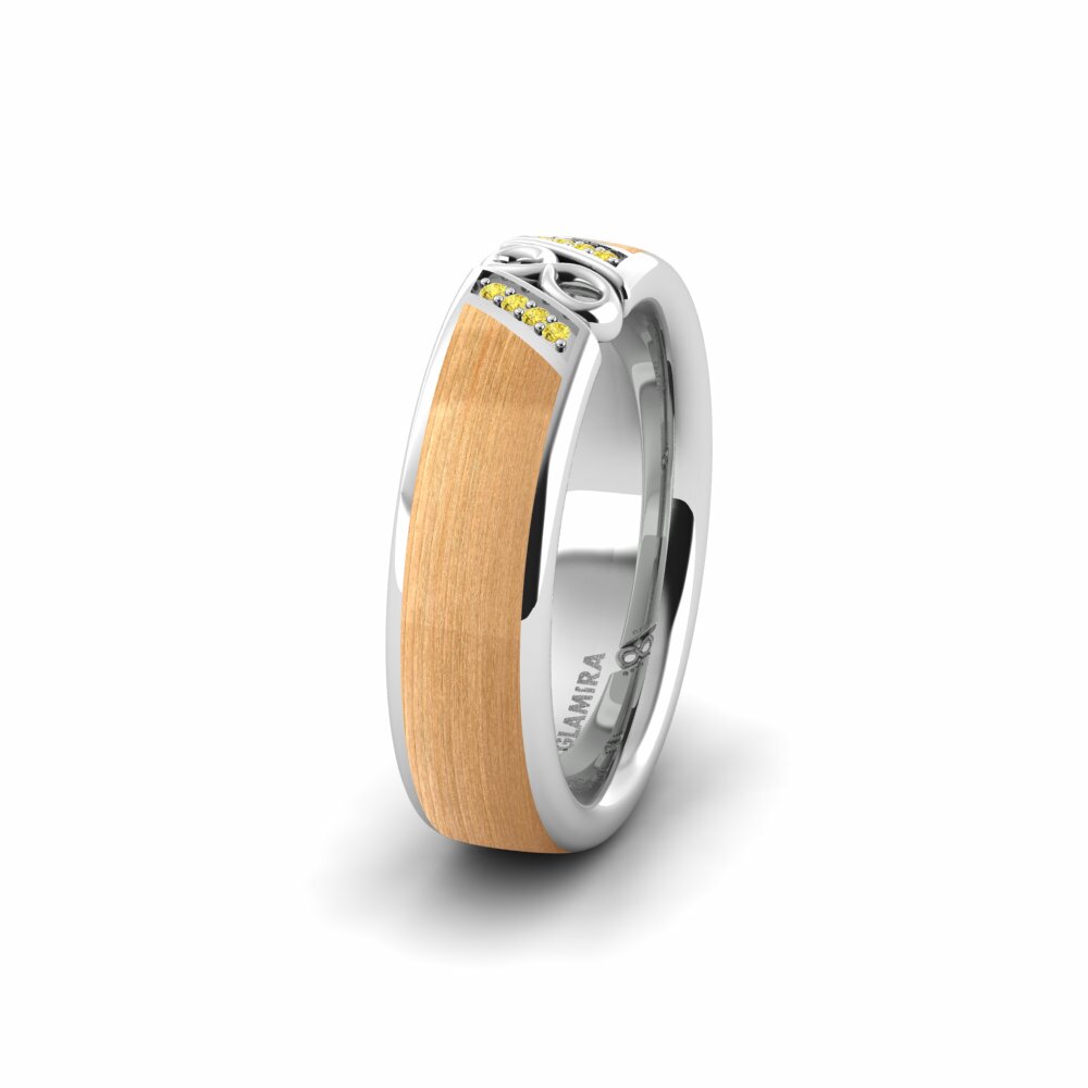 Zafiro amarillo Anillo Boda Mujer Confident Earth 6 mm