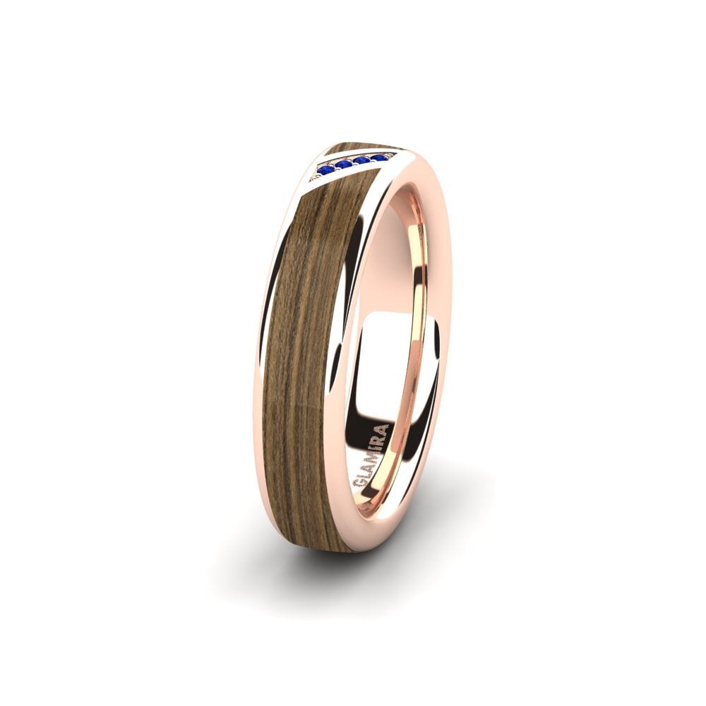 Or rose 585 Saphir Alliance pour femme Confident Gift 5 mm