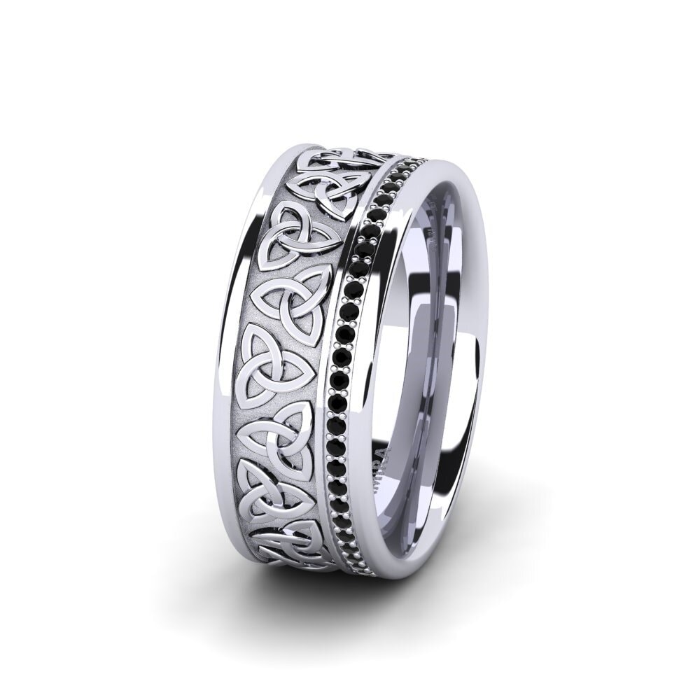 Celtic Black Onyx Women’s Wedding Rings
