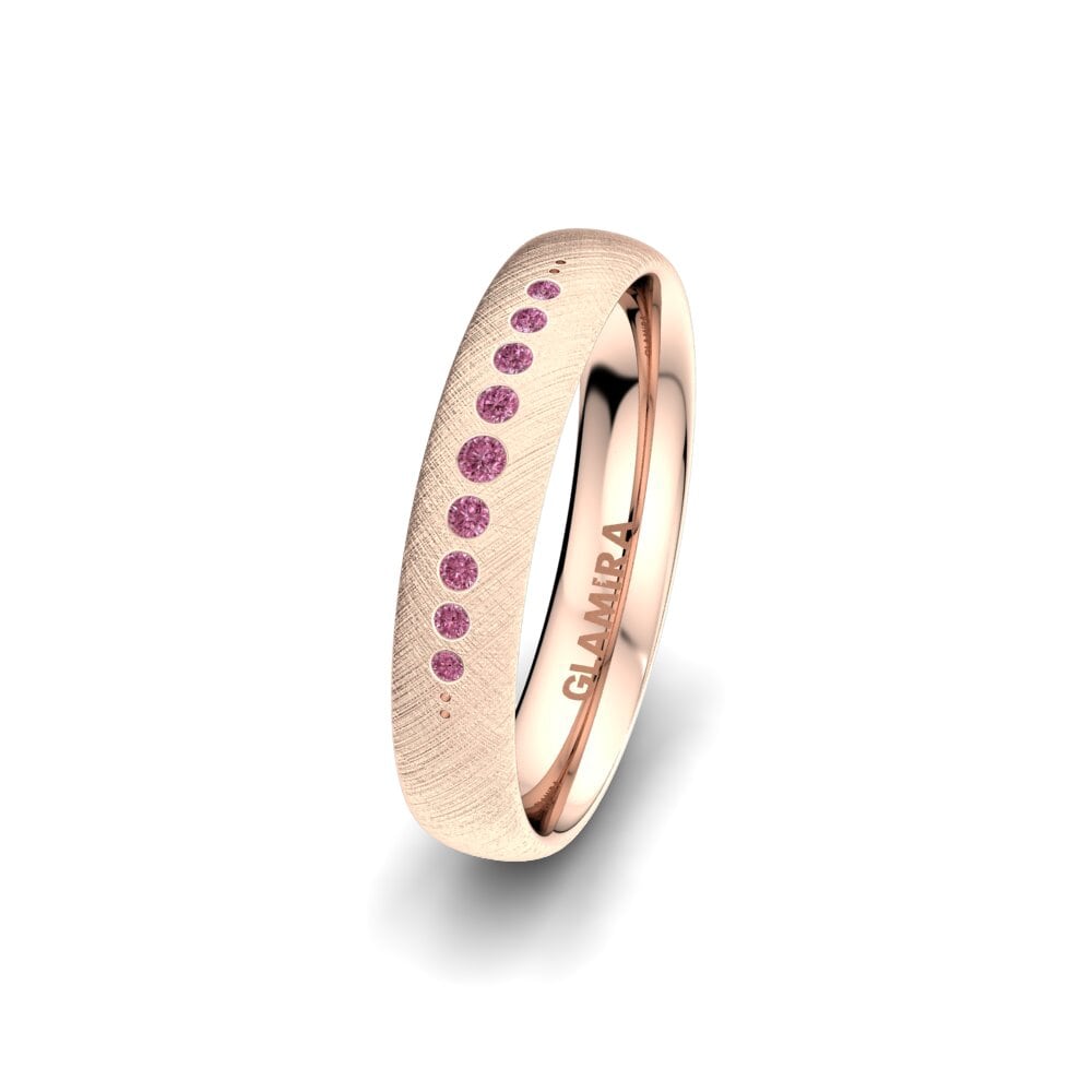 Or rose 585 Grenat de Rhodolite Alliance pour femme Magic Truth 4 mm