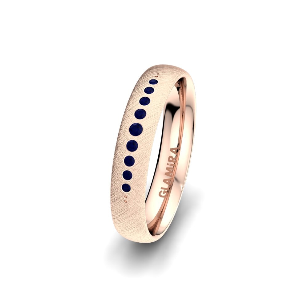 Or rose 585 Saphir Alliance pour femme Magic Truth 4 mm