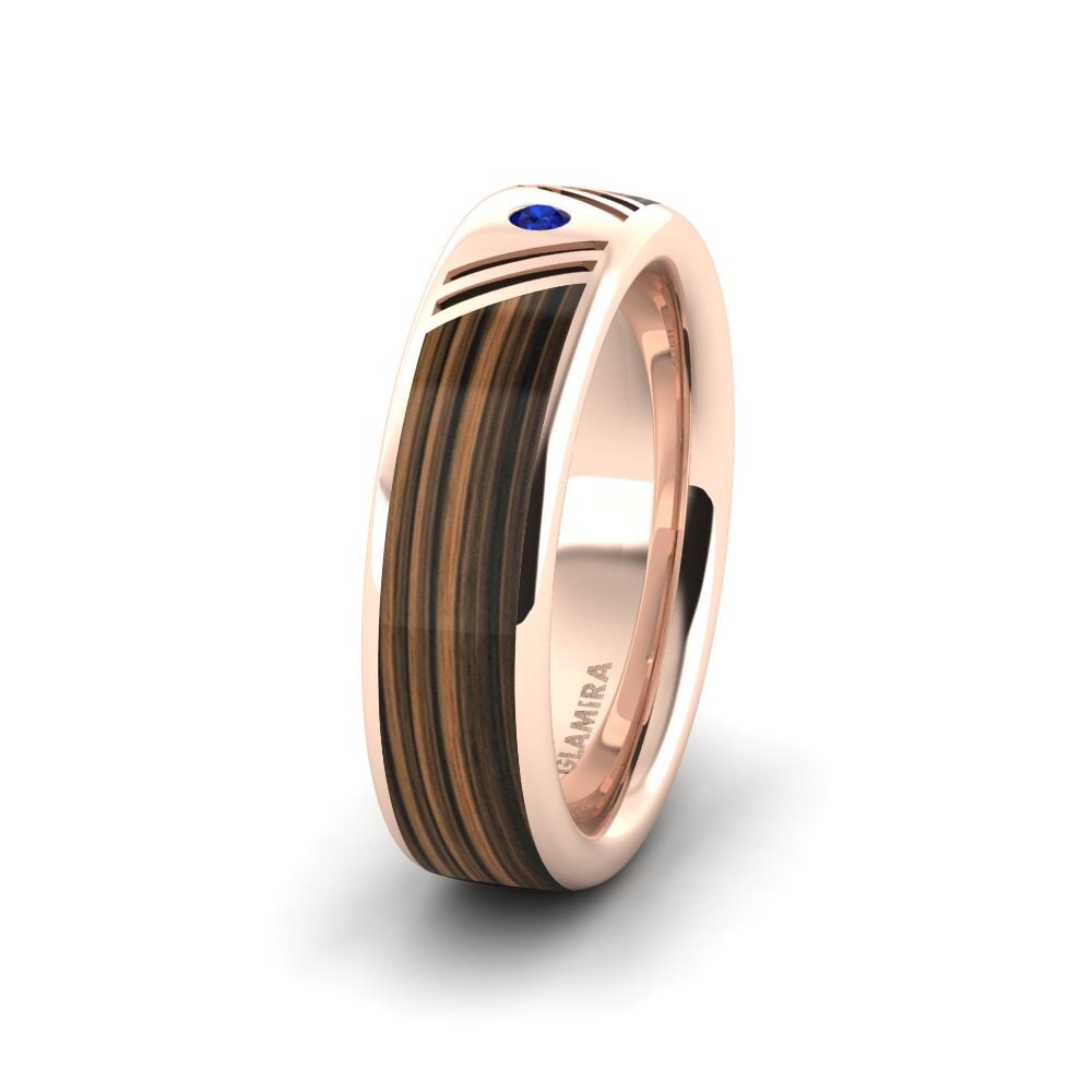 Or rose 585 Saphir Alliance pour femme Confident Wind 6 mm