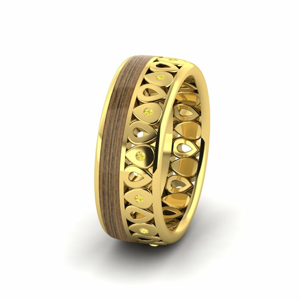 Saphir Jaune Alliance pour femme Confident Elegance 8 mm