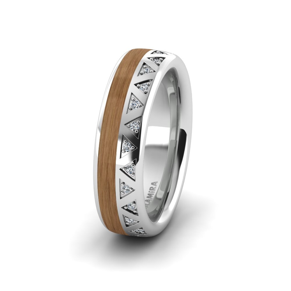 Cincin perkahwinan wanita Confident Feather 6 mm