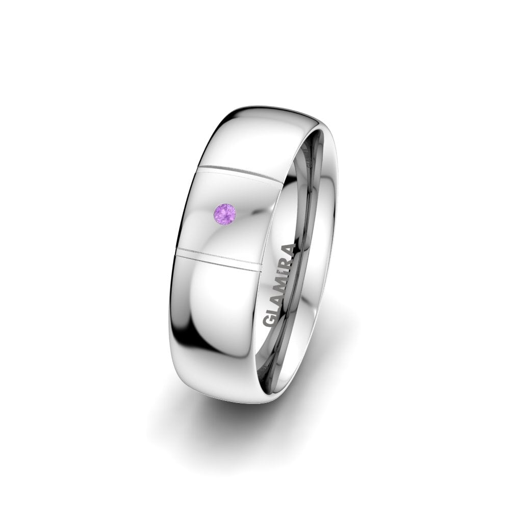 Amethyst Women's Wedding Ring Essential Passion 6 mm