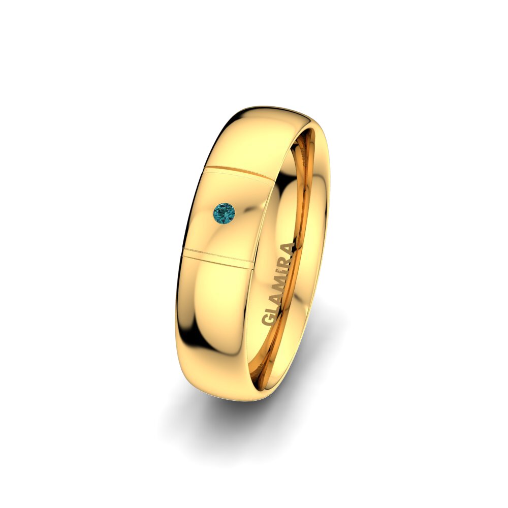 Diamant Bleu Alliance pour femme Essential Passion 5 mm
